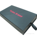 customized high end black paper drawer box packing